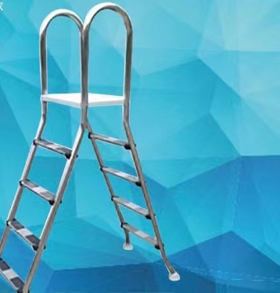 Corrosion resistent stainless steel above ground pool ladder