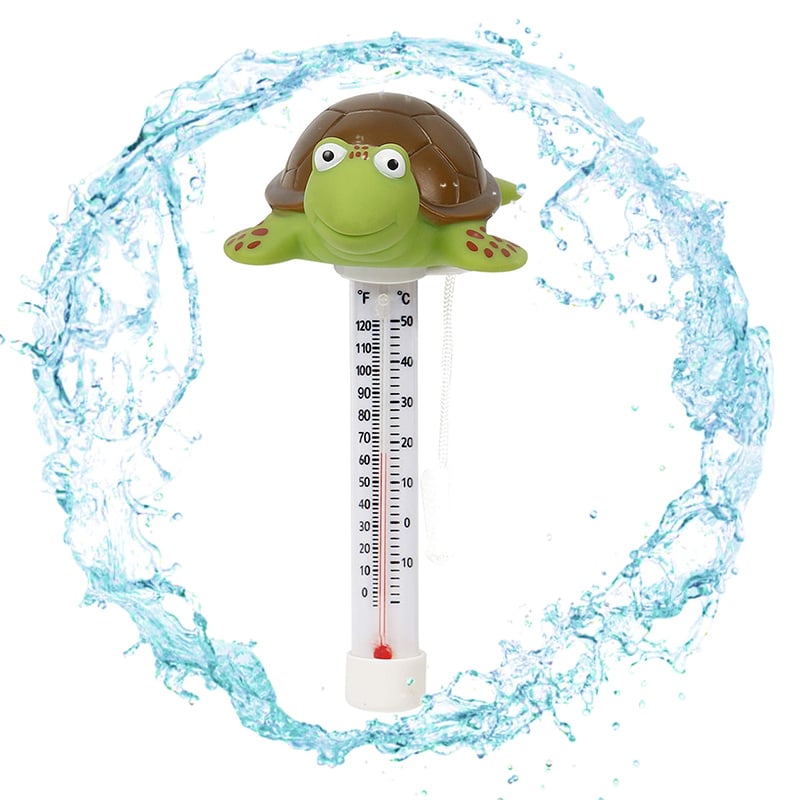 Floating tortoise digital pool thermometer