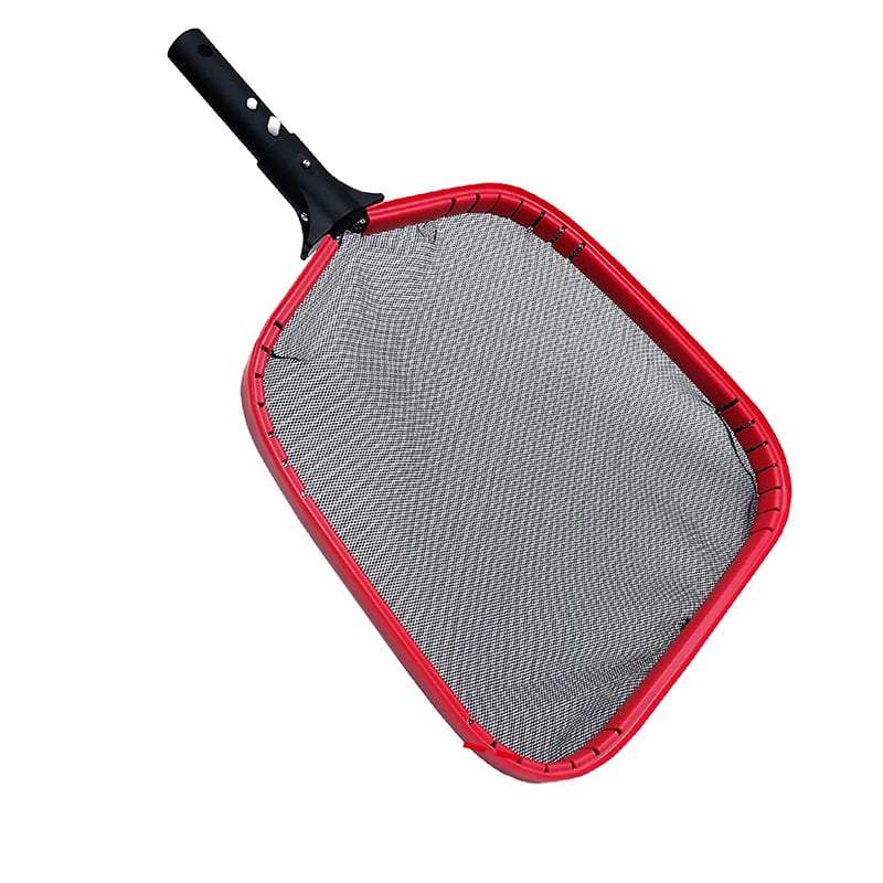 Pool leaf skimmer net with durable aluminum frame and EZ clip handle