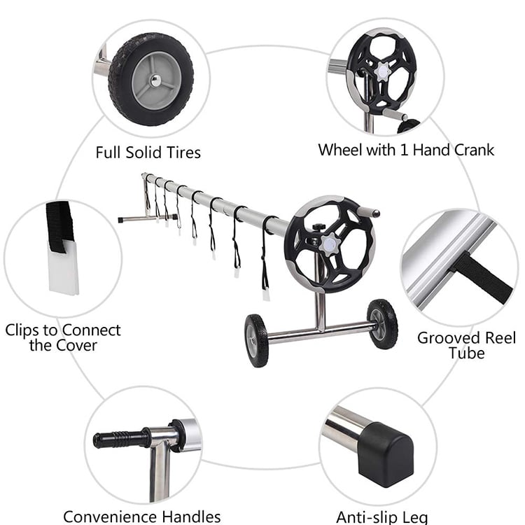 Durable 18 feet pool solar cover reel