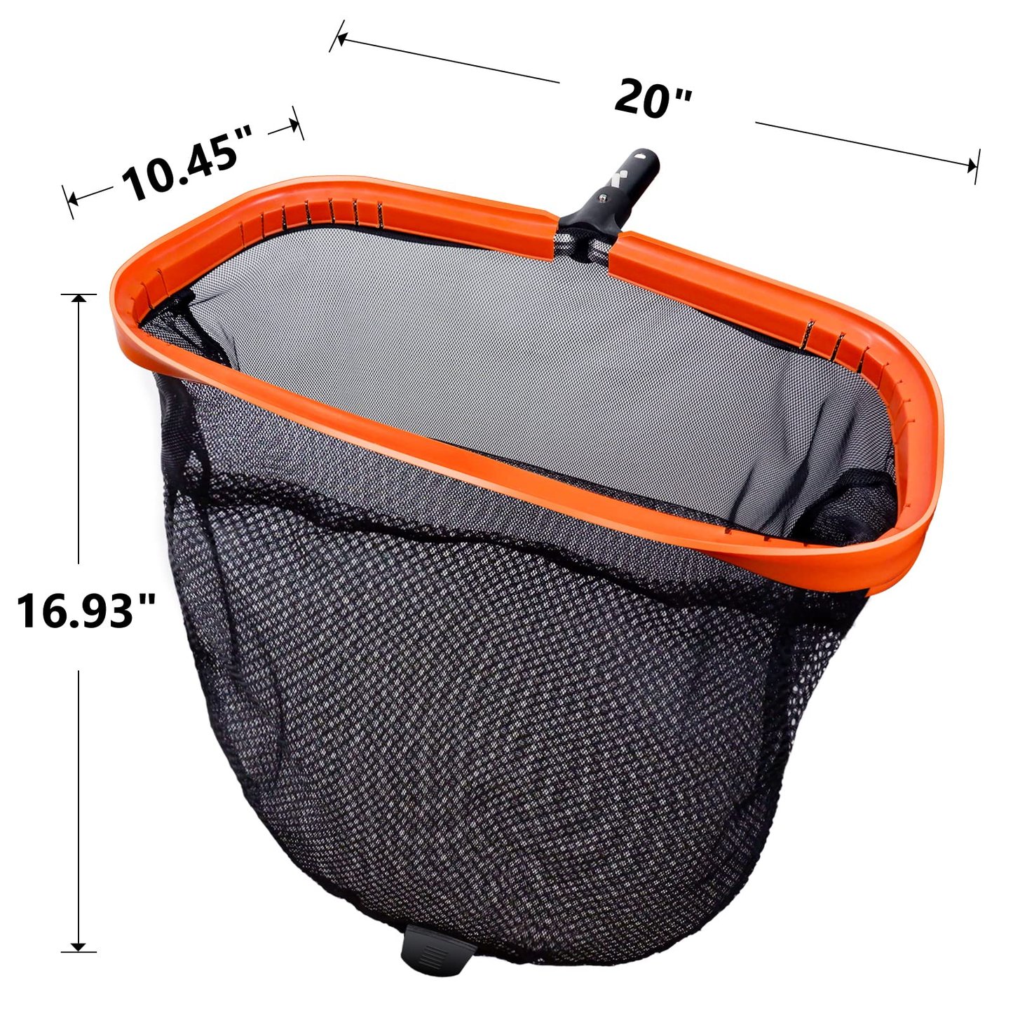 Skimmer nets for swimming pools with deep double layer mesh bag