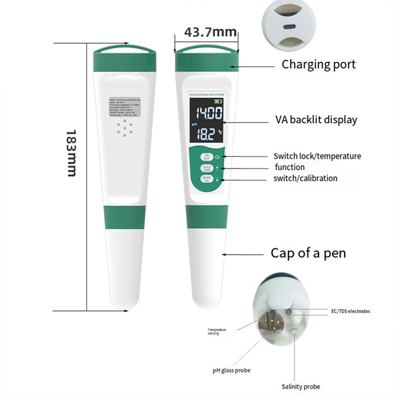 Dustproof and waterproof portable water quality tester