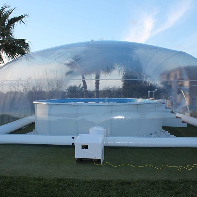 Inflatable dome pool covers for above ground pools