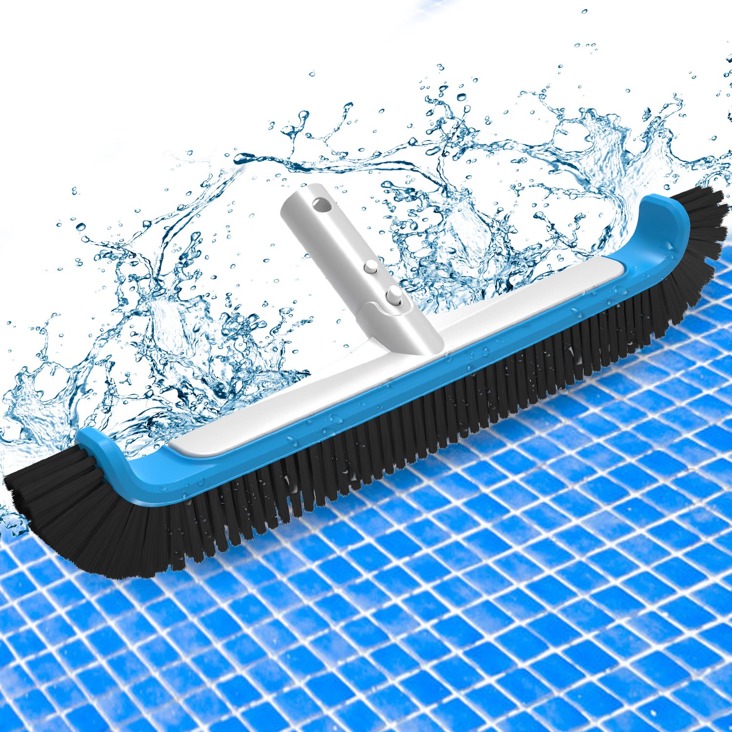 90 curved pool brush with aluminum handle