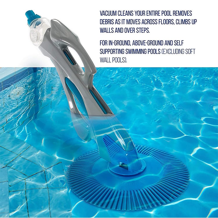 Handheld portable pool vacuum cleaner