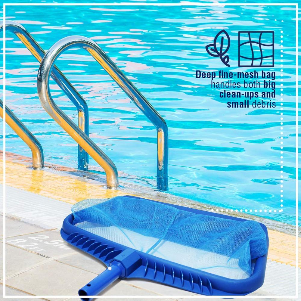 Heavy duty swimming pool leaf skimmer net