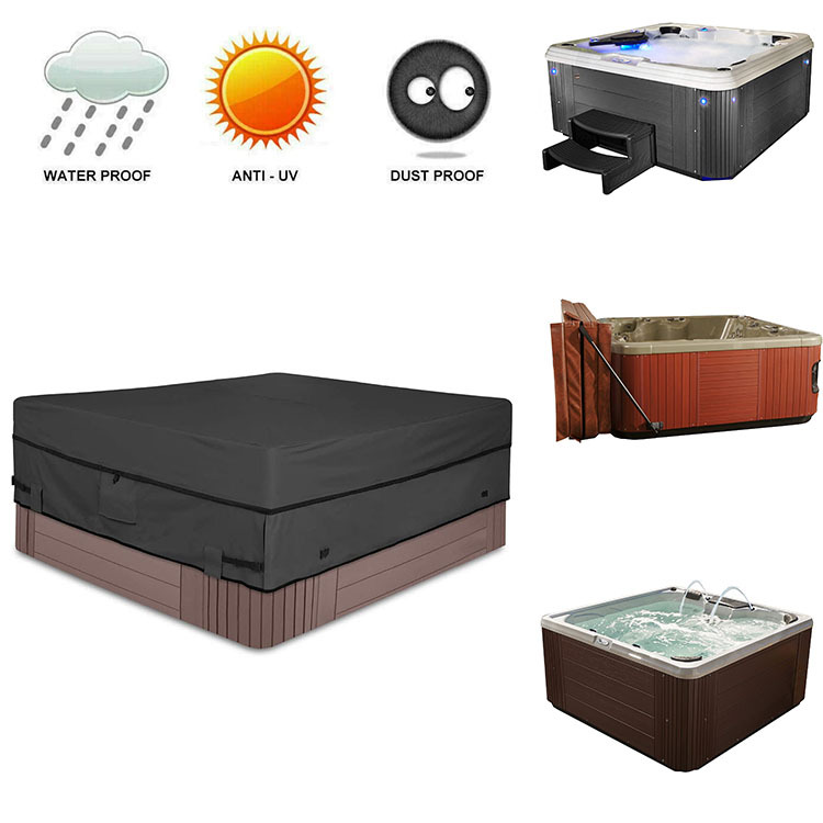 Spa waterproof hottub cover with safety cover installation tool set