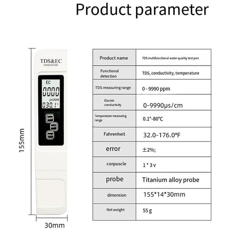 Dustproof and waterproof portable water quality tester