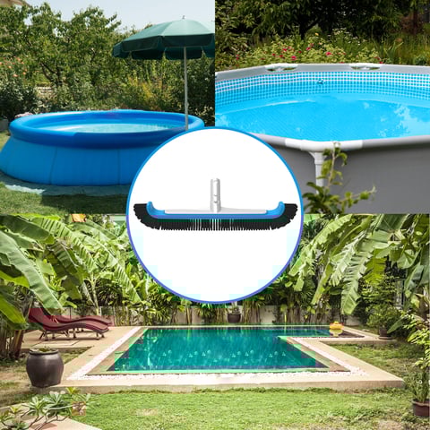 90 curved pool brush with aluminum handle