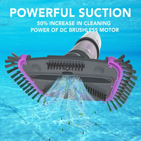 BN80 Pool Handheld Vacuum Rechargeable Swimming Pool Vacuum Cleaner Automatic Fitting Suction Vacuum Head Brush Swimming Pool
