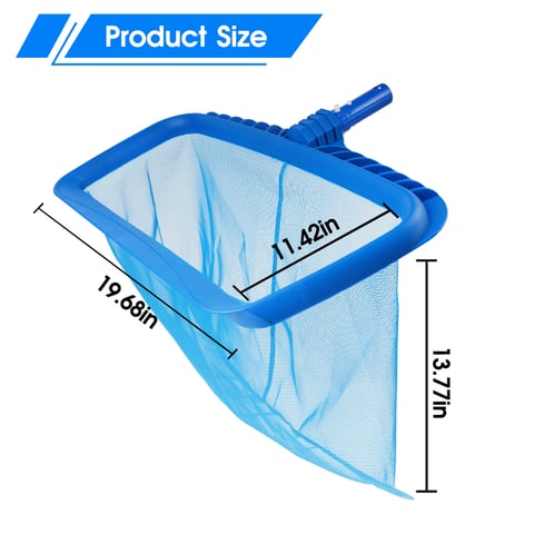 Durable plastic swimming pool deep rake skimmer with nylon net and sveral types handle