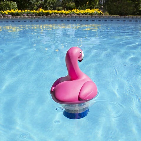 Flamingo floating chlorine dispenser