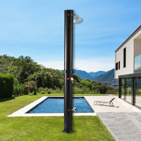 Free standing outdoor shower column