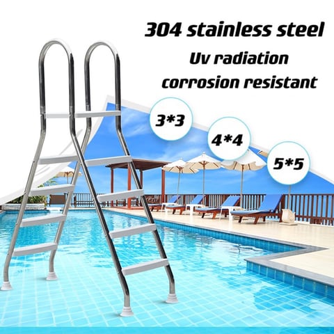 Corrosion resistent stainless steel above ground pool ladder