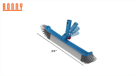 Pool nylon wall brush with adjustable handle