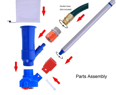 Pool spa jet vacuum cleaner with brush kit