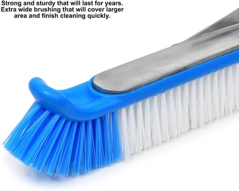 Pool wall floor brush with aluminum handle