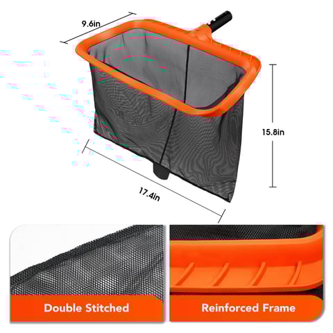 Durable deep cleaning leaf rake net
