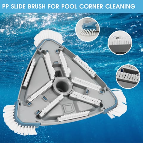 Triangle vacuum head flexible weighted pool vacuum suction cleaner head