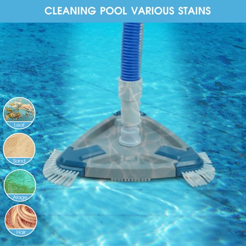 Triangle vacuum head flexible weighted pool vacuum suction cleaner head