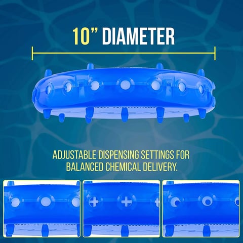 Floating swimming pool dispenser