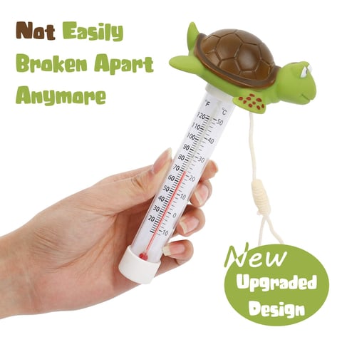 Floating tortoise digital pool thermometer
