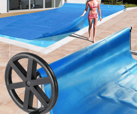 Swimming automatic pool cover reel