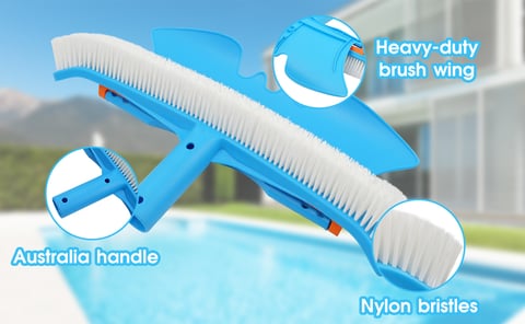 Pool wall whale plate cleaning brush