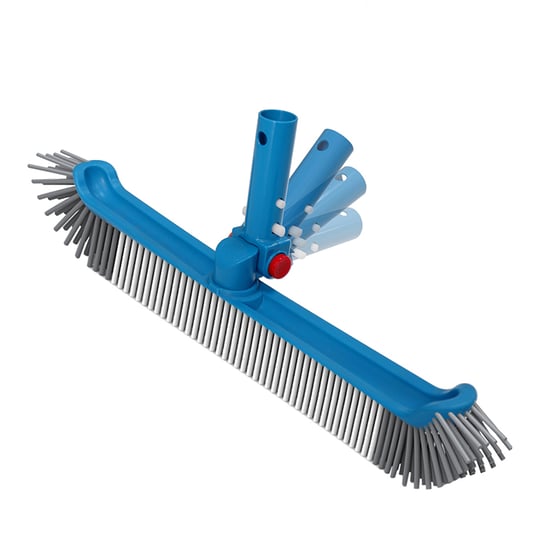 Pool nylon wall brush with adjustable handle