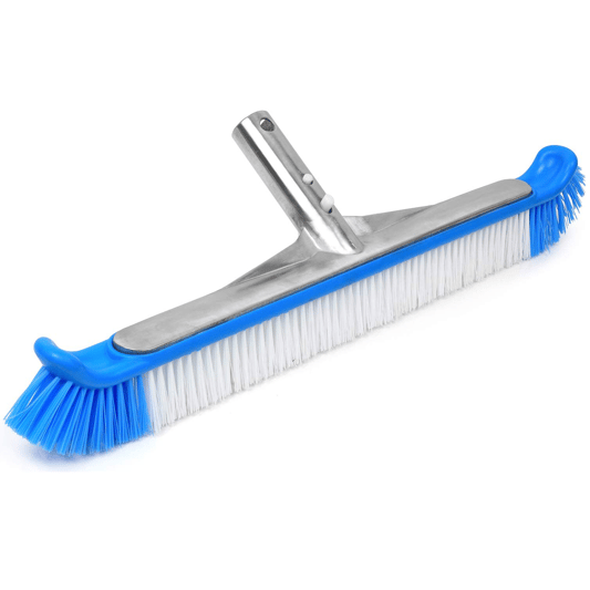 Pool wall floor brush with aluminum handle