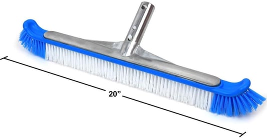 Pool wall floor brush with aluminum handle