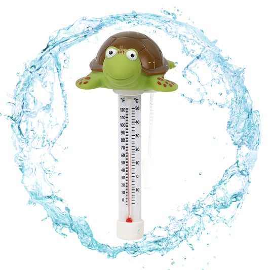Floating tortoise digital pool thermometer