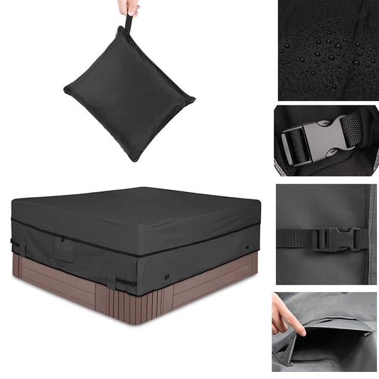 Spa waterproof hottub cover with safety cover installation tool set